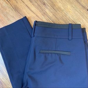 Ann Taylor navy tuxedo slim ankle pants black